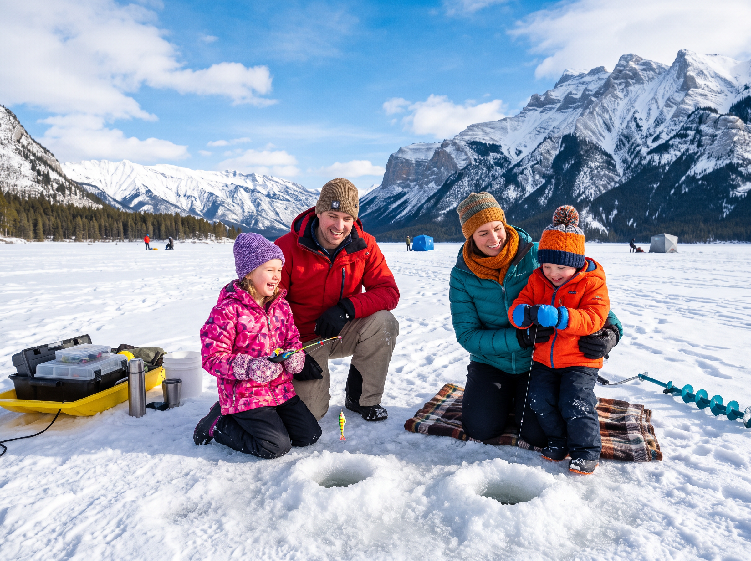 Family ice fishing tour for all ages